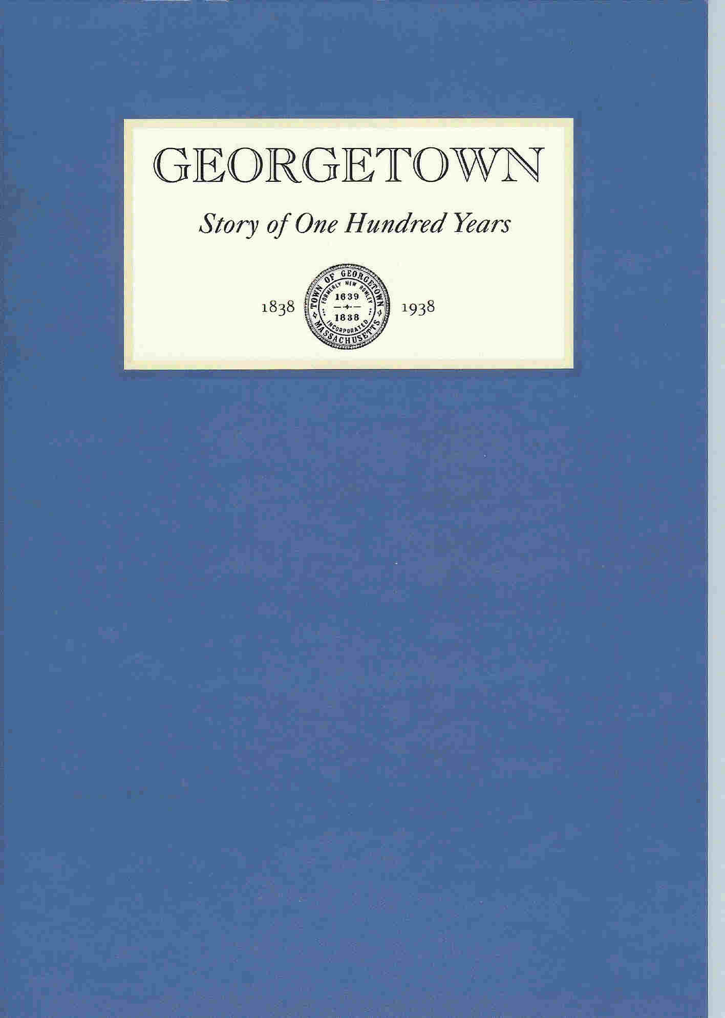 Georgetown-Story of 100 Years Cover